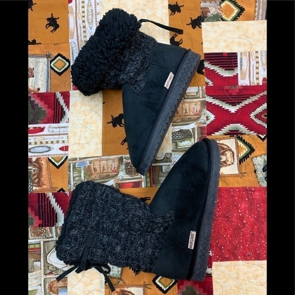 Muk Luks Selena black faux fur lined boots - Picture 3 of 6